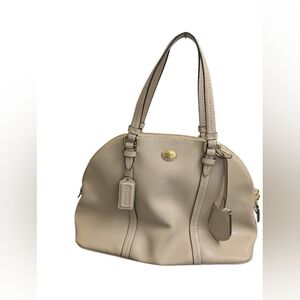 COACH Peyton Domed Satchel Bag Leather F25671